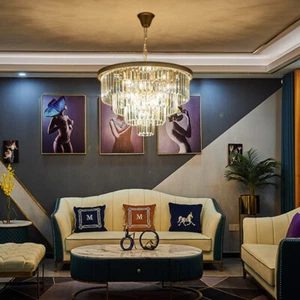 Large Dining Room Chandelier Light Crystal Kitchen Gold Bedroom Ceiling Lighting - Picture 1 of 9