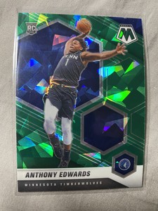 20-21 Panini Mosaic Fanatics Exclusive Green Cracked Ice Anthony Edwards #201
