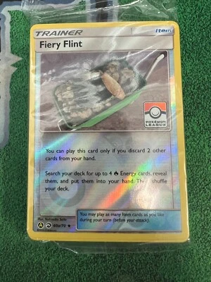 Pokemon SEALED Fiery Flint 60a/70 Pokemon League Promo Pack January 2020 Season - Image 1 of 2