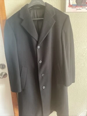 Nuevo con etiquetas Hart Schaffner Marx 100 % lana - Abrigo negro talla 40S Foto 1 de 4