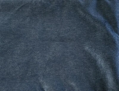 Dusty Blue Textured Cut VELVET Upholstery Fabric Coated Back 55.5"W x 35" New  - Image 1 of 4