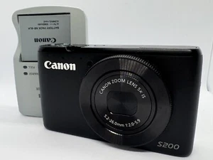 [MINT+5] Canon PowerShot S200 10.0MP Compact Digital Camera Black From Japan - Picture 1 of 13