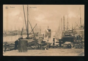 Belgien ANVERS Les Bassins Boote große Segelschiffe um 1900 ? PPC - Bild 1 von 2