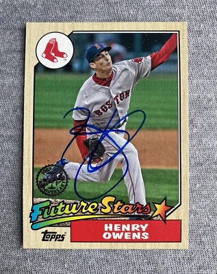 BOSTON RED SOX HENRY OWENS AUTOGRAPH 2017 TOPPS FUTURE STARS INSERT TRADING CARD Foto 1 de 2