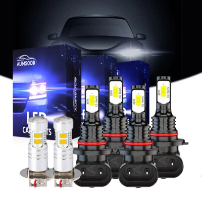 For GMC C/K 1500 2500 Suburban 1992-1999 LED Headlights High-Low Fog Light Bulbs - Image 1 of 4