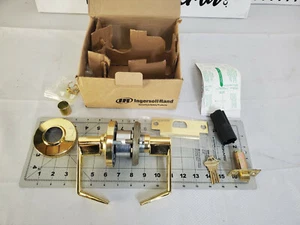 Schlage AL50PD SAT 605 C123 AL Series Bright Brass Entrance Office Door Lockset - Picture 1 of 10