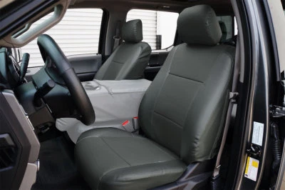 FORD F-250 F-350 2011~2016 CHARCOAL IGGEE CUSTOM MADE FIT FRONT SEAT COVERS - Image 1 of 4