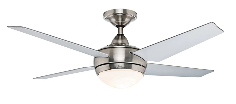 Ceiling Fan with Light Sonic Nickel Living Room Fan With Remote Control - Image 1 of 1