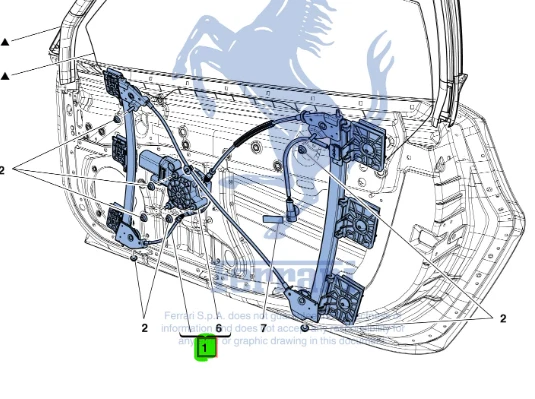 Ferrari 488/F8 Window regulator/lifter. New - Image 1 of 1