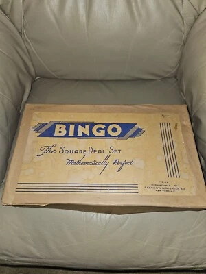 Selchow & Righter Boardgame Bingo - The Square Deal Set  1936  - Image 1 of 4