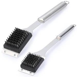 2 Pack Grill Brush and Scraper, 16.5” & 14” Wire BBQ Grill Brush for Outdoor ... - Picture 1 of 6
