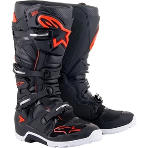 Alpinestars Tech 7 Enduro Boots - Black/Red Fluorescent - US 10 2012114-1030-10 - Picture 1 of 4