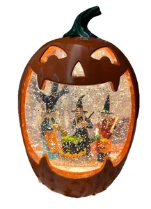 Brujas Globo de Agua Remolino Confeti Iluminado LED Halloween Jack o Linterna NUEVO - Imagen 1 de 7