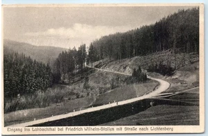 Vintage Postcard German Forest Road Lohbachtal Lichtenberg - Foto 1 di 2