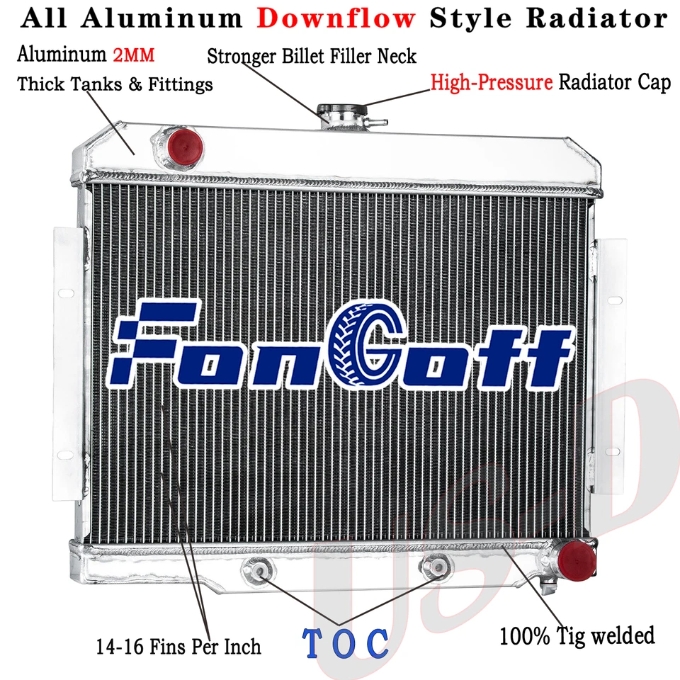 3 Row Aluminum Radiator Fit 1972-86 Jeep CJ5 CJ6 CJ7 3.8L AT Chevy Engine CC1919 Foto 1 de 1