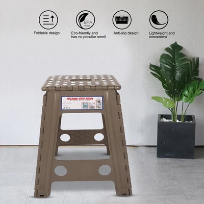 ­Portable Living Plastic Dots Folding Step Stool Anti Slip Foldable Adults - Image 1 of 4