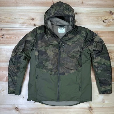 Orvis Pro Insulated Hoody Jacket – Camo / Olive – Primaloft – Fly Fishing L - Image 1 of 4