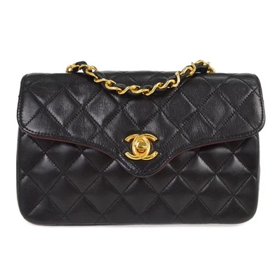 Chanel Black Lambskin Single Flap Shoulder Bag KQ00182 - Image 1 of 4