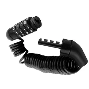 MF6677 Cadena Antirrobo Con Combinación para Cascos Moto Scooter Bicicleta Negro - Imagen 1 de 3