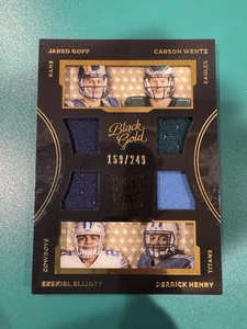 Black Gold Rookie Tetrad 2016/249 Jared Goff Carson Wentz Elliott Derrick Henry - Imagen 1 de 2