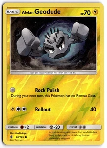 Pokemon TCG Alolan Geodude 40/145 SM - Guardians Rising Common Reverse Holo - Picture 1 of 1