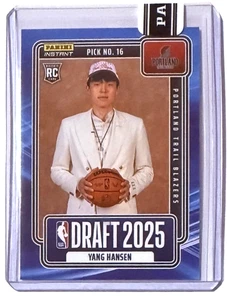 2025-26 Panini Instant NBA Draft Night #16 Yang Hansen Rookie Blue 19/25 - Picture 1 of 2