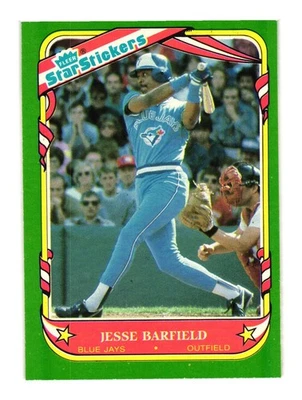 1987 Fleer Star Stickers #4 Jesse Barfield Toronto Blue Jays - Image 1 of 2