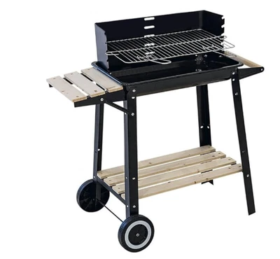 LINEAVERA Barbecue a carbone in metallo, dimensioni 53x33x85 cm, griglia portati - Immagine 1 di 4