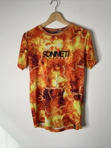 sonneti t shirt 13-15yrs Summer Orange Flames Bright T Shirt Boys Teen - Picture 1 of 9