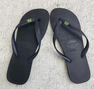Havaianas Brasil sandalo infradito uomo nero taglia 43-44/US 12 - Foto 1 di 10