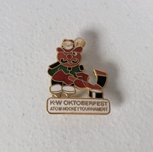 Kitchener-Waterloo K-W Oktoberfest Atom Hockey Tournament Lapel Pin Vintage #427 - Picture 1 of 5