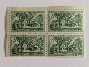 U.S. Postage Stamps 3 Cents Home of Theodore Roosevelt Blk of 4 Unused - Picture 1 of 1