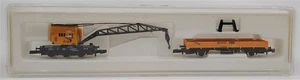 Märklin 8657 Z Deutsche Bundesbahn DB Niederbordwagen & Kranwagen LN/Box - Bild 1 von 2