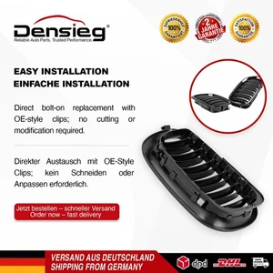 Griglia radiatore sportiva Densieg nera lucida per BMW Serie 3 E46 berlina Touring 02-05 - Foto 1 di 6