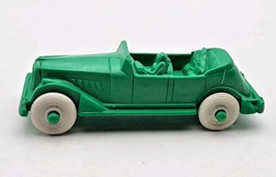 Vintage 1940's Hard Plastic 3" Car With Women Driver & Sleeping Dog in Back Seat - Image 1 of 4