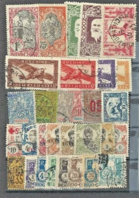 LOTE DE SELLOS DE INDOCHINA DE INDOCHINA, CORREO AÉREO, JUEGOS CORTOS, EMBALAJE ORIGINAL, FRANCIA ¡Y MÁS!  Foto 1 de 4