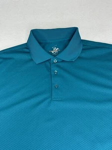 Beverly Hills Polo Club Men’s Green Textured Mini Check Polo Shirt Size XL - Picture 1 of 9