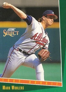 #282 ATLANTA BRAVES # MARK WOHLERS - RP # BASEBALL CARD SCORE SELECT MLB 1992 - Bild 1 von 2
