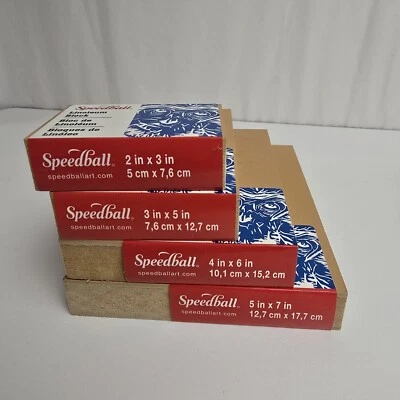 Speedball Linoleum Blocks. 4 Blocks different sizes.  Price Is For all four.  - Image 1 of 3