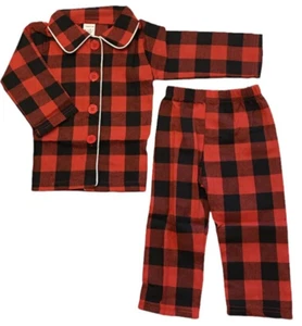 Buffalo Karo Neu Jungen Größe 2 PJ Set 2 Stück - Bild 1 von 4