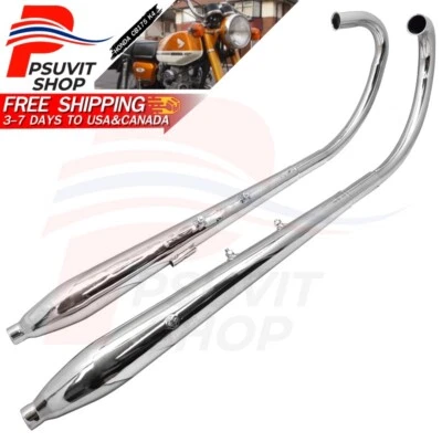 Silenciador escape + tubo escape apto para honda cb175 k4 k5 k6 k7 1 par [bm] Foto 1 de 4