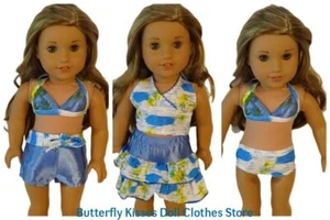 Tropical 5 PC ! Mix Match Swimsuit Set 18" Doll Clothes Fit American Girl  - Picture 1 of 1