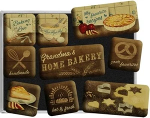 Arte nostálgico - 9 piezas Juego de imanes de nevera - Home Bakery - Imagen 1 de 6
