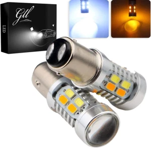 GLL 1157 BAY15D 5730 20 SMD Amber/White Switchback Turn Signal LED Light - Picture 1 of 12