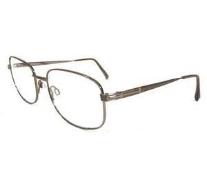 Charmant Eyeglasses Frames CH8177 BR Shiny Brown Gold Square Full Rim 58-19-145 - Picture 1 of 11