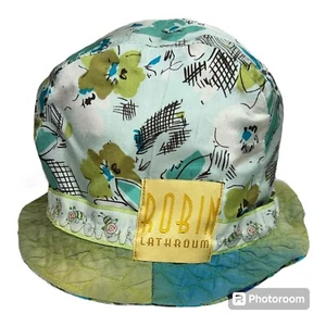 Fiber Artist Art to Wear Robin Lathroum Hand Dyed Bucket Hat Reversible Colorful - Picture 1 of 13