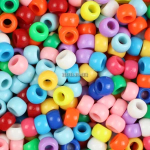 200pcs 6x8.5mm Mixed Big Hole Rondelle Acrylic Beads for Jewellery Making DIY - Picture 1 of 6