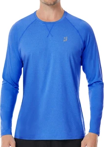 UPF 50+ Sun Shirts for Men, UV Protection Long Sleeve Swim Shirt, Lightweight Ra - Picture 1 of 12