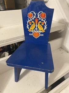 Haba Puppenstuhl Vintage Blau Puppenmöbel 70er Jahre Stuhl - Bild 1 von 7