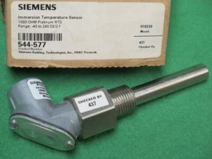 SIEMENS 544-577 LIQUID IMMERSION WELL TEMPERATURE SENSOR -40 to 240° F 1K OHM - Picture 1 of 1